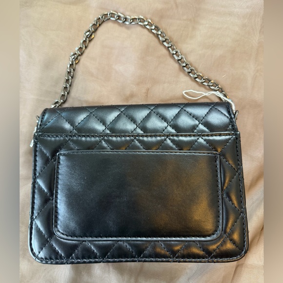 NWOT Elegant Black Quilted Women's Bag - Picture 5 of 7